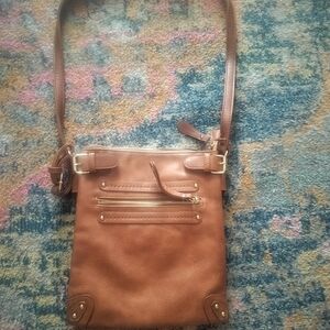Miztique Brown Crossbody Satchel